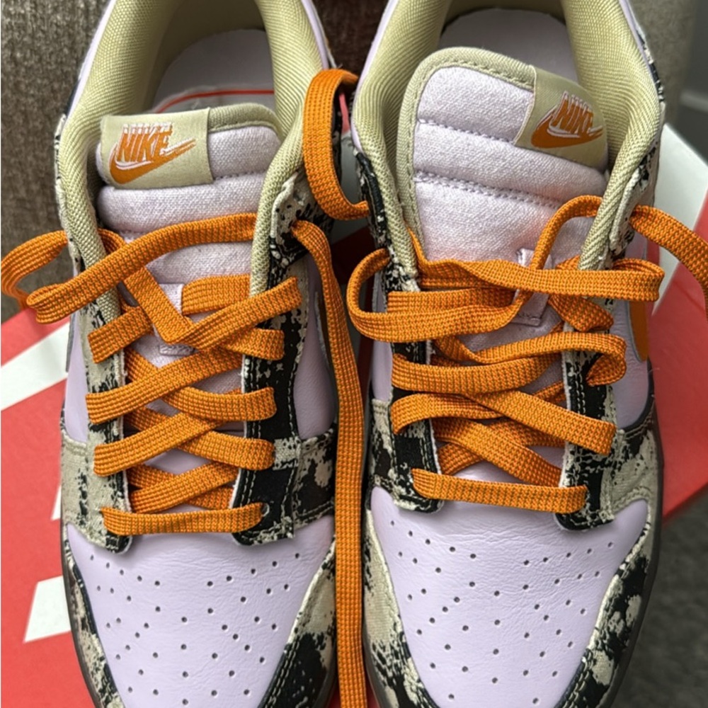 Nike Sneakers - Orange, Black, and Cream